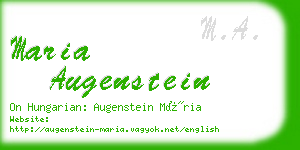 maria augenstein business card